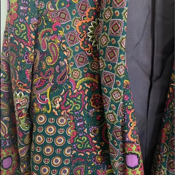 Vintage Susan Bristol Paisley and Floral Print low V-neck Blazer size 12 - Picture 3 of 8